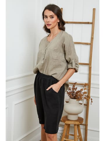 Fleur de Lin Linnen blouse taupe