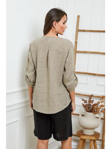Joséfine Linnen blouse taupe