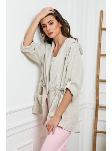 Joséfine Leinen-Cape in Beige