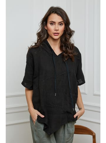 Joséfine Leinen-Bluse  in Schwarz
