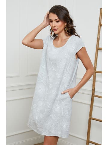 Joséfine Leinen-Kleid in Grau