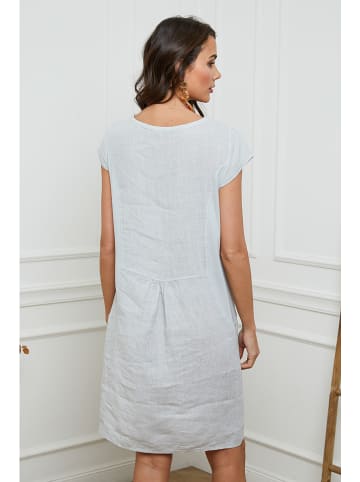 Joséfine Leinen-Kleid in Grau