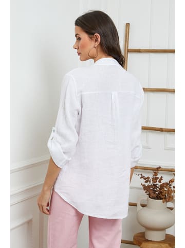 Joséfine Leinen-Bluse  in Weiß