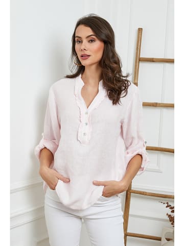 Joséfine Leinen-Bluse  in Rosa