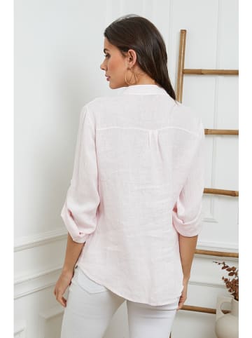 Joséfine Leinen-Bluse  in Rosa