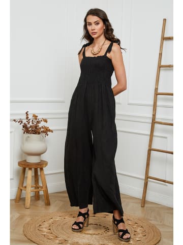 La Compagnie Du Lin Leinen-Jumpsuit "Naomi" in Schwarz