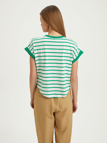 BGN Koszulka w kolorze biało-zielonym