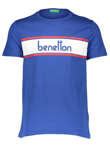 Benetton Shirt in Blau/ Weiß