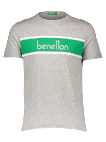 Benetton Shirt in Grau/ Grün