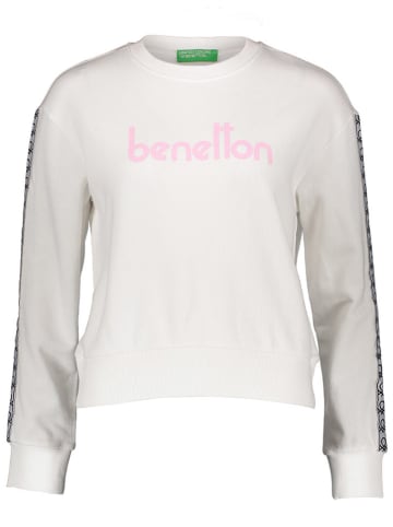 Benetton Bluza w kolorze białym
