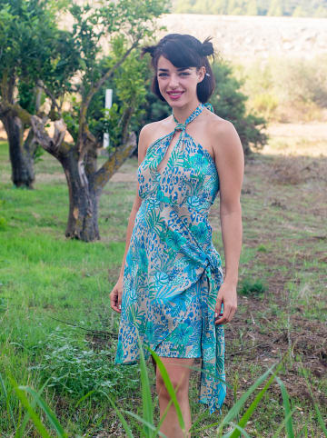 Isla Bonita by SIGRIS Sukienka w kolorze turkusowym