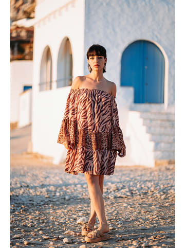 Isla Bonita by SIGRIS Sukienka w kolorze jasnobrązowym