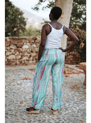 Isla Bonita by SIGRIS Spodnie w kolorze turkusowym