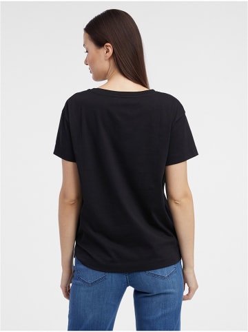 orsay Koszulka w kolorze czarnym ze wzorem