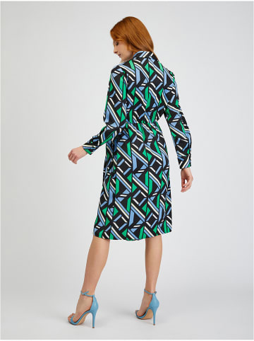 orsay Kleid in Schwarz/ Grün/ Hellblau