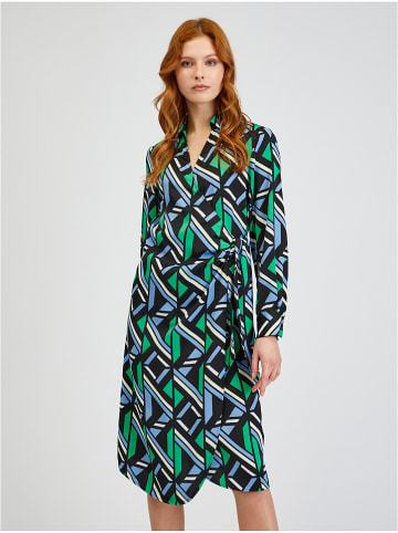 orsay Kleid in Schwarz/ Grün/ Hellblau