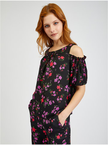 orsay Bluse in Schwarz/ Pink
