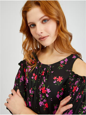 orsay Bluse in Schwarz/ Pink