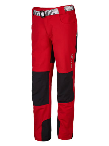 MILO Spodnie funkcyjne "Neri" w kolorze czerwono-czarnym