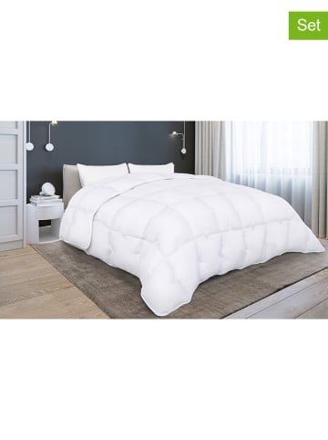 IDOMYA Essentials 3-delige beddengoedset wit