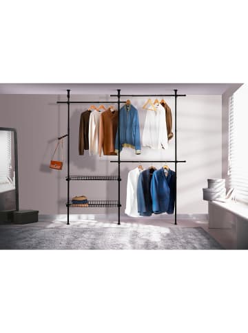IDOMYA Essentials Garderobe in Schwarz - (B)177 x (H)278 x (T)35 cm