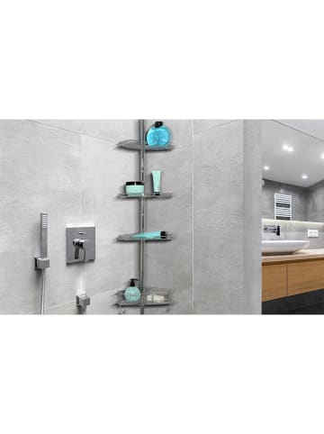 IDOMYA Essentials Edelstahl-Duschregal in Silber - (H)160 cm