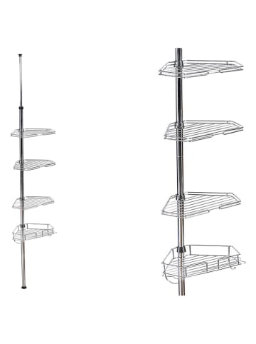 IDOMYA Essentials Regał w kolorze srebrnym do kabiny prysznicowej - wys. 160 cm