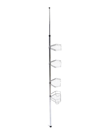 IDOMYA Essentials Edelstahl-Duschregal in Silber - (H)160 cm