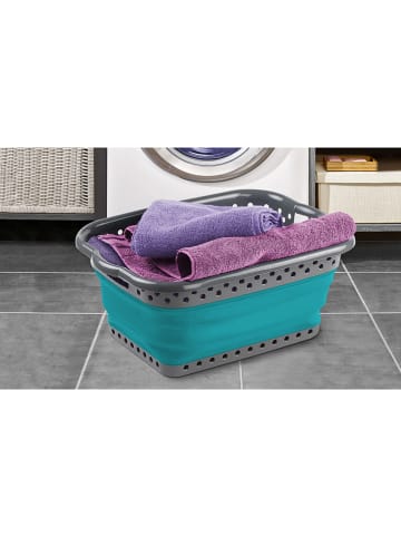 IDOMYA Essentials Kosz w kolorze niebiesko-zielonym na pranie - 54 x 24 x 39,1 cm