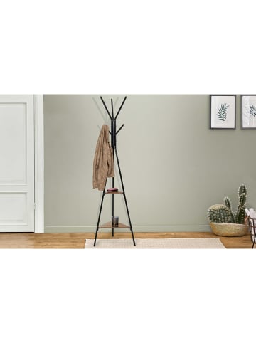 IDOMYA Essentials Garderobe "Elize" in Schwarz/ Hellbraun - (B)38 x (H)180 cm