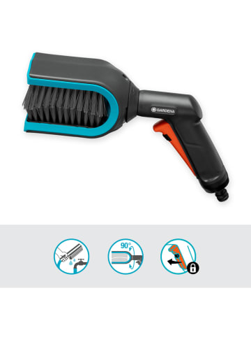 Gardena Jalousienbürste "Cleansystem" in Hellblau/ Schwarz - (H)18,2 cm