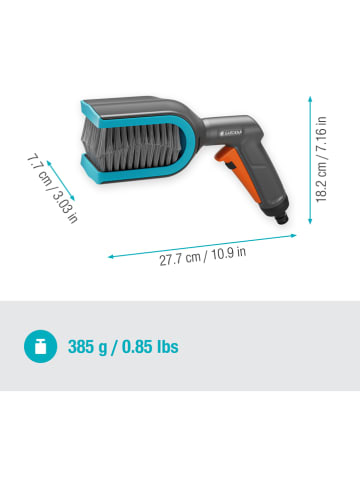 Gardena Jalousienbürste "Cleansystem" in Hellblau/ Schwarz - (H)18,2 cm