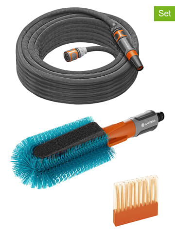 Gardena 12-częściowy zestaw "Cleansystem" w kolorze błękitno-szaro-pomarańczowym