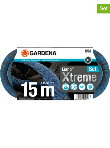 Gardena 6tlg. Textilschlauch-Set "Liano Xtreme" in Grau
