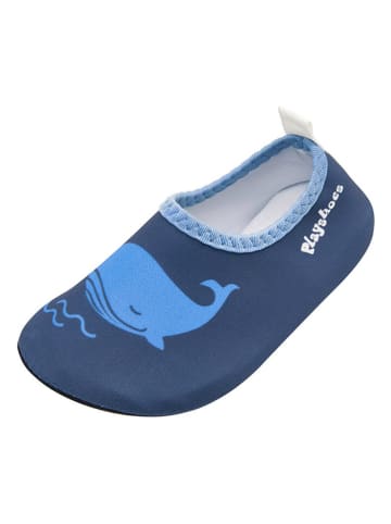 Playshoes Buty "Whale" w kolorze granatowym do chodzenia na boso