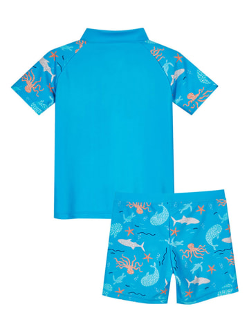 Playshoes 2-delige zwemoutfit "Meerestiere" blauw