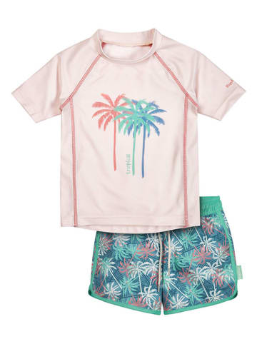 Playshoes - test 2-delige zwemoutfit "Palmen" lichtroze/groen/meerkleurig
