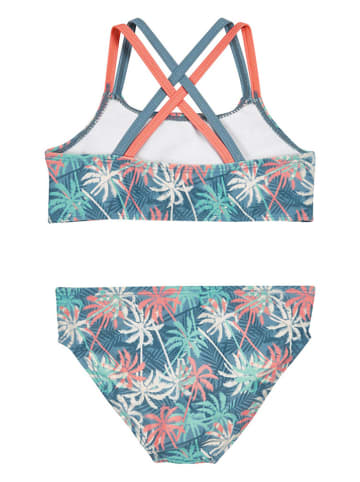 Playshoes Bikini "Palms" w kolorze niebiesko-jasnoróżowym