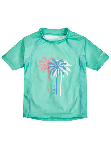 Playshoes Koszulka kąpielowa "Palms" w kolorze turkusowym