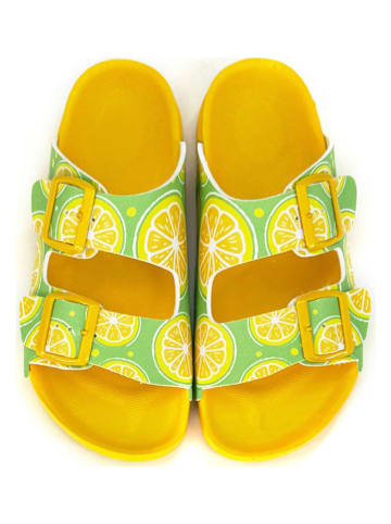 Calceo Slippers geel/groen