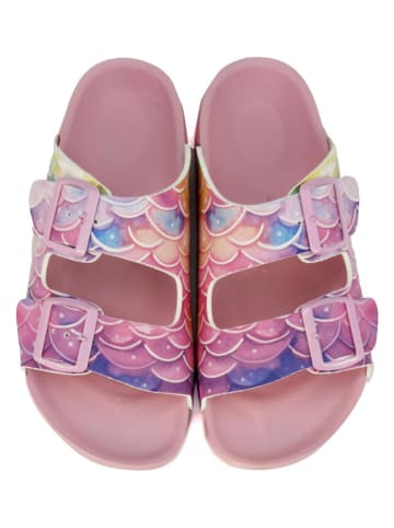 Calceo Pantoletten in Rosa/ Bunt
