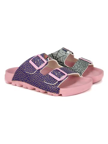 Calceo Slippers lichtroze/donkerblauw