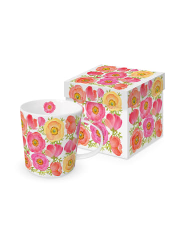 ppd Mok "Poppy Paradise" wit/lichtroze/geel - 350 ml