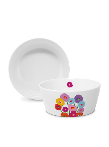 ppd Kom "Super Bouquet" wit/meerkleurig - Ø 15 cm
