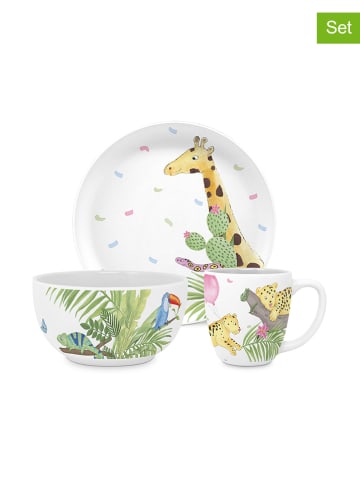 ppd 3-delige ontbijtset "Happy Leo" groen/wit