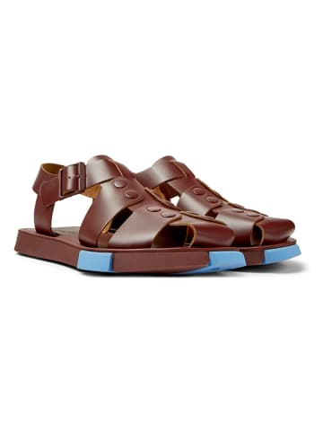 Camper Leder-Halbsandalen in Braun