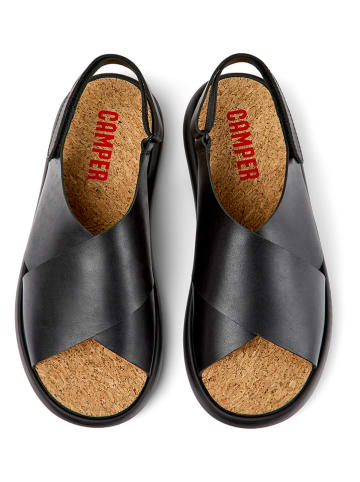 Camper Leder-Sandalen in Schwarz