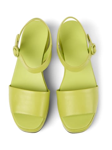 Camper Skórzane sandały w kolorze zielonym