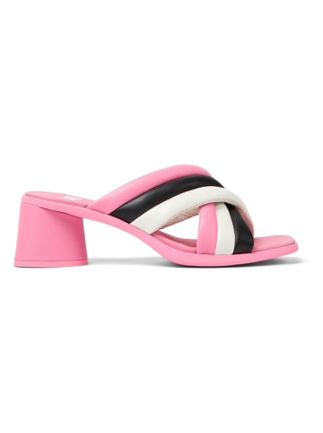 Camper Leren slippers lichtroze
