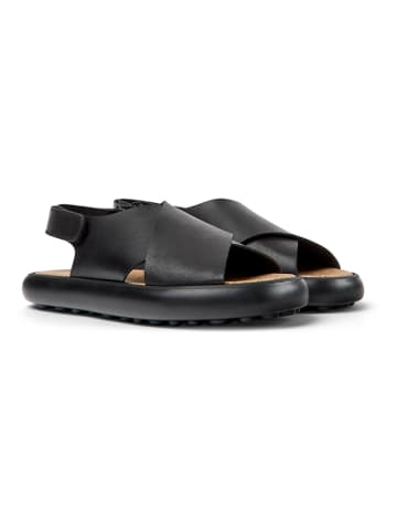 Camper Skórzane sandały w kolorze czarnym